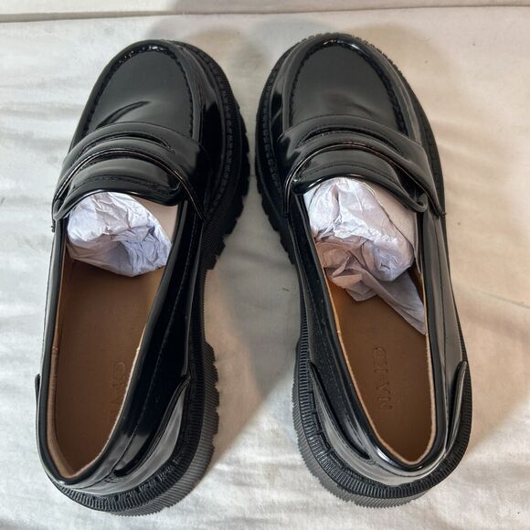 Chunky Retro Loafers Women 5.5 Black - Picture 8 of 12